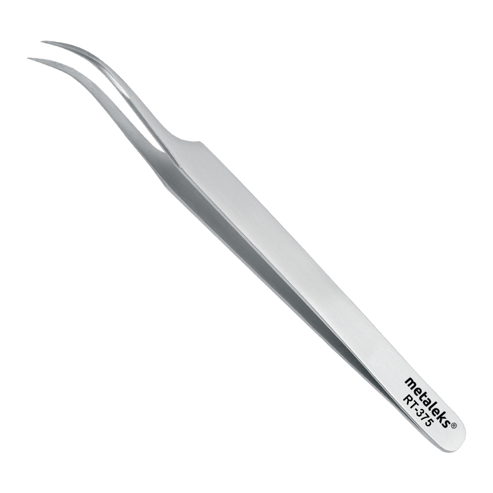 3 Pcs Kit of Eyelash Extension Tweezers In Silver Magnetic Kit - Made In Surgical Stainless Steel