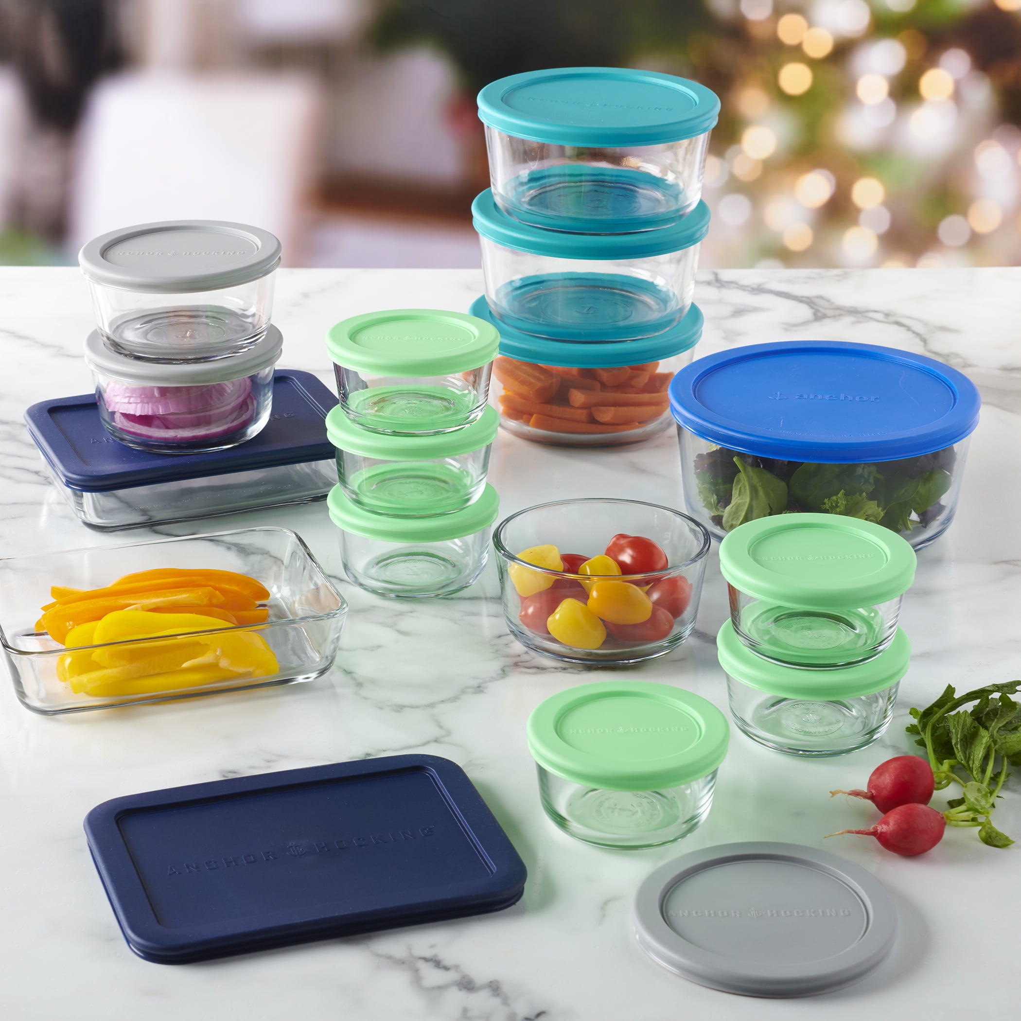 20-Piece Round Glass Containers with Bamboo Lids Set + Reviews