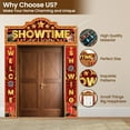 thumbnail image 3 of 3 Pcs Movie Night Decorations Porch Sign Banner Showtime Movie Theme Party Decorations Hanging Welcome Door Banner, 3 of 9