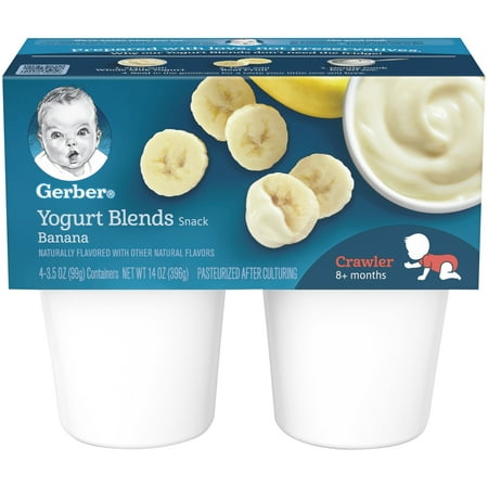 Gerber Yogurt Blends Snack Banana Yogurt 4-3.5 oz. Cups