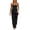 Black, variant on hoksml Women Strapless Asymmetrical Top Wide Leg Pants Two Piece Outfit Vacation Casual Set for Everyday Comfort