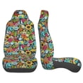 thumbnail image 3 of Fuzoiu Color Summer Print Seat Covers Set, Car Seat Covers Front Seats, Car Seat Protector, Car Seat Cushion, Seat Covers Carseat Cover Universal Fit for Most Cars, 3 of 7