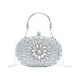 thumbnail image 1 of Bolso de mano Crystal Clutch con diseño de lanpet con diamantes de imitación, plateado, 1 of 6