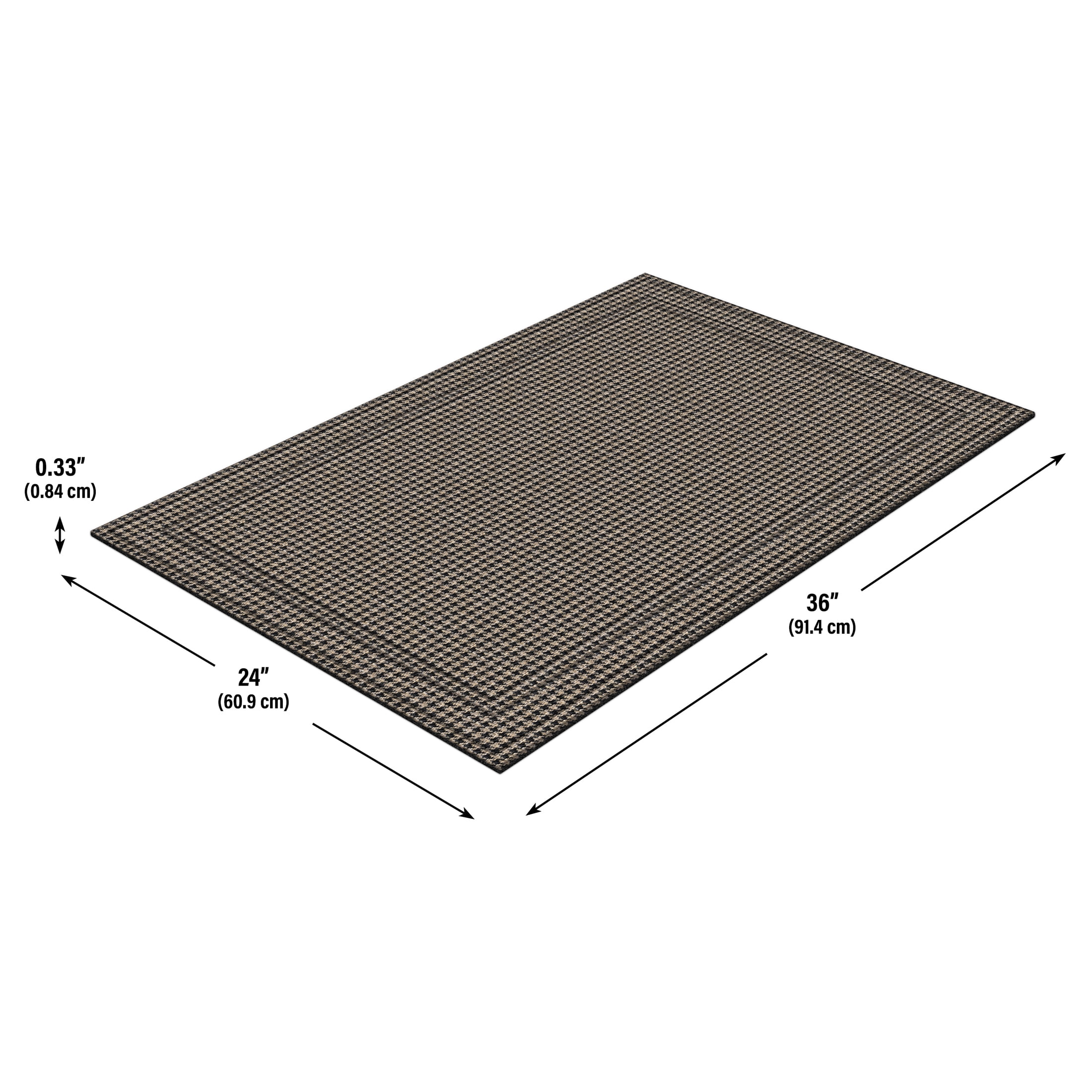 Mainstays Scottsdale Utility Indoor/Outdoor Recycled Rubber Doormat, 24 in x 36 in