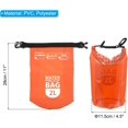 thumbnail image 2 of xianyou-Floating Waterproof Dry Bag, 2L Outdoor Float Dry Bag Roll Backpack with Clear Window for Boating Rafting Kayaking, Orange, 2 of 4