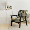 thumbnail image 2 of Designart "Pastel Abstract With Blue Black & Gold Spots XVIII" Upholstered Modern Geometric Accent Chair and Modern & Contemporary Arm Chair - Multiple Color & Pattern, 2 of 7
