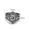 thumbnail image 2 of Women's 2.25 Ct Round Cut AAA Cz Stainless Steel Wedding Ring Band Set Size 8, 2 of 5