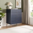 thumbnail image 2 of DUMBO 5-Drawer Tall Dresser from Engineered Wood in Midnight Blue, 2 of 10
