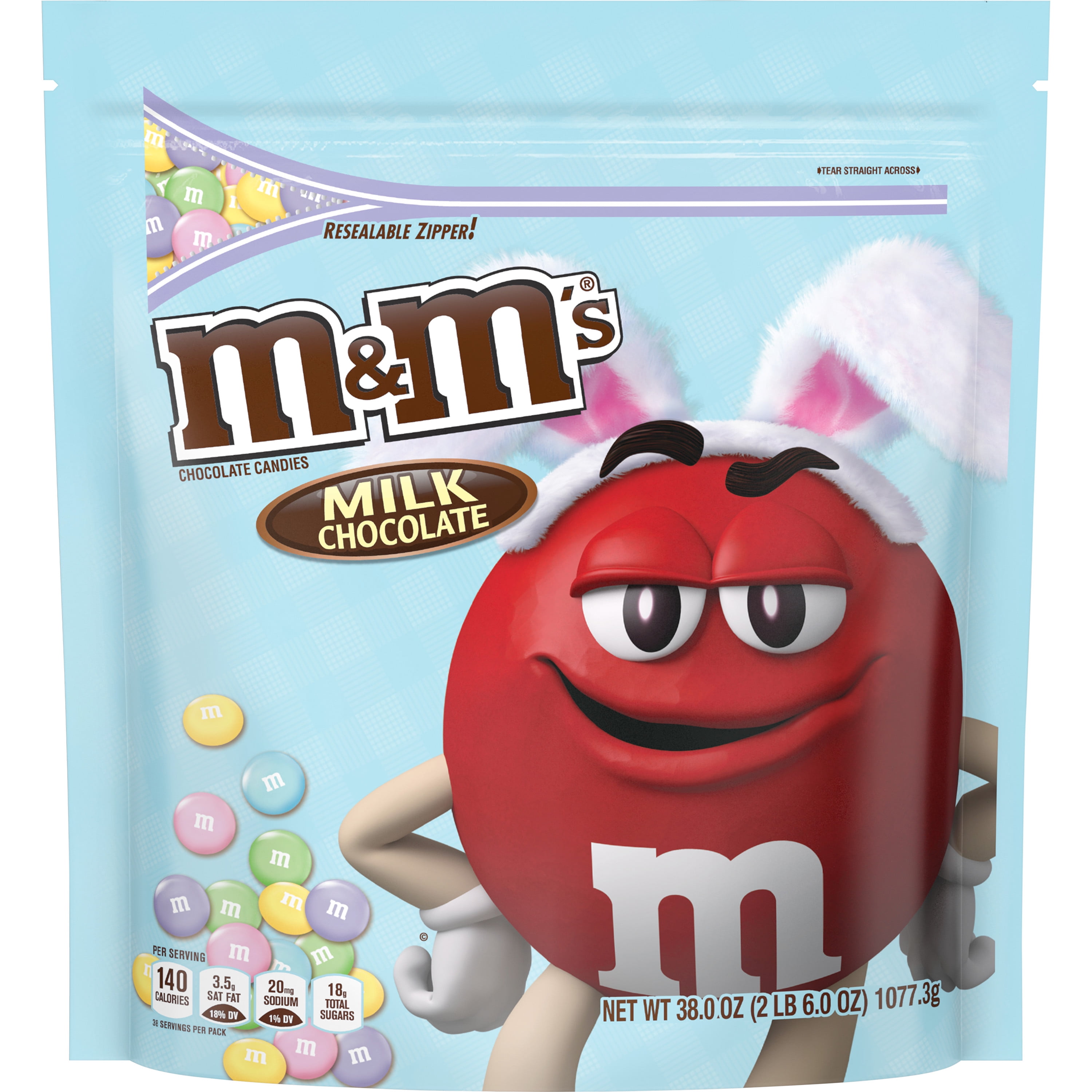 M&M'S Milk Chocolate Candies, Easter candy, party size, 38 oz