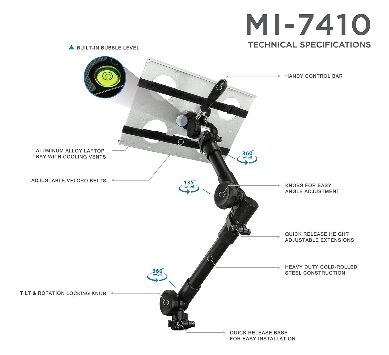The Mount-It! Car Laptop Mount is compatible with most laptop models and brands, and it can support laptops with screen sizes up to 15.6 inches. The mount is easy to install and does not require any drilling or permanent modifications to the vehicle. It comes with all the necessary mounting hardware and can be installed in seconds.