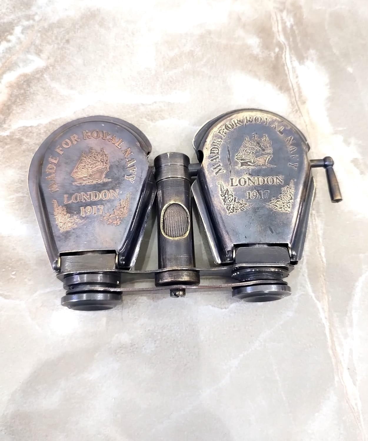 Nautical Vintage Antiquate Brass Binocular | Marine Folding Binocular Nautical Monocular Spyglass Telescope