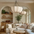 thumbnail image 5 of Arturesthome French Retro Fabric Pendant Light For Living Room, 5 of 14