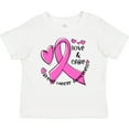 thumbnail image 3 of Inktastic Love, Care, Cure Breast Cancer Awareness Pink Ribbon Boys or Girls Baby T-Shirt, 3 of 5