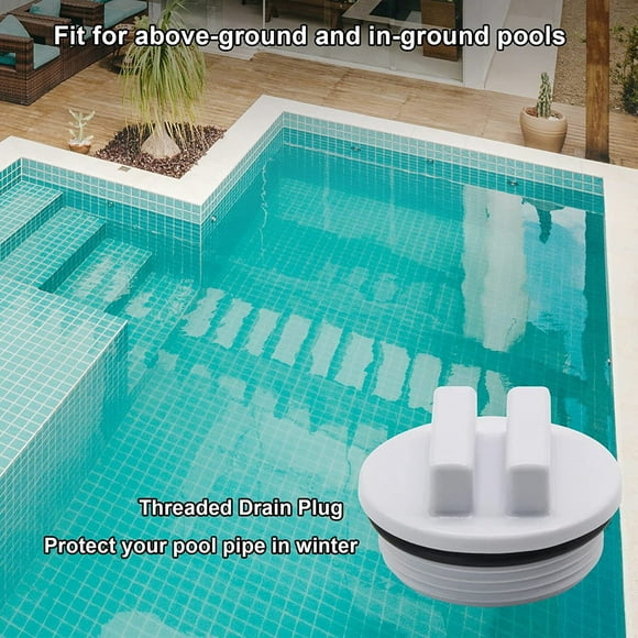 LJNYFDC Bouchon de Drain de Filtre Fileté Bouchon de Drain de Piscine Pratique Installation Facile Bouchon de Piscine en Plastique Accessoires de Piscine Bouchon de Piscine