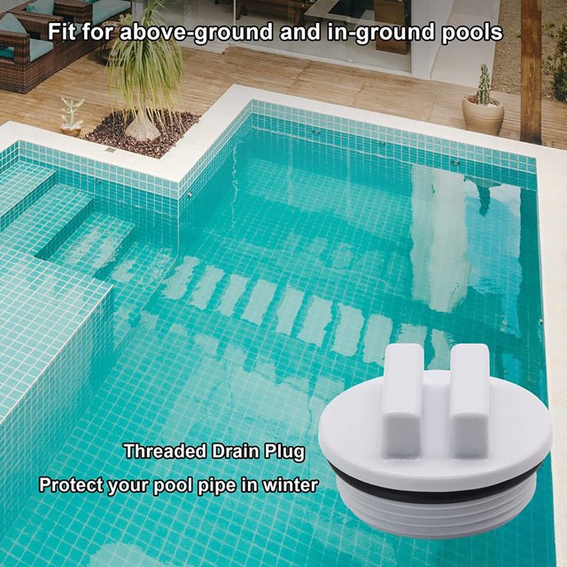 LJNYFDC Threaded Filter Drain Plug Pool Drain Plug Convenient Easy Installation Plastic Swimming Pool Plug Stopper Pool Accessories Pool Plug