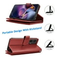 thumbnail image 4 of Tiflook Wallet Case for Motorola Moto G Stylus 5G (2024 Only), PU Leather ID Cash Credit Card Slots Holder Carrying Pouch Folio Flip Cover [Detachable Magnetic Hard Cases] Lanyard - Wine, 4 of 6