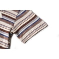 thumbnail image 4 of NIPAXO Boys Outfits Set Elastic Waistband Cotton Blend Knit Striped Crewneck Tent Graphic T-Shirt Shorts Set for Toddler Little Boys Age 7-8 Years Brown, 4 of 14