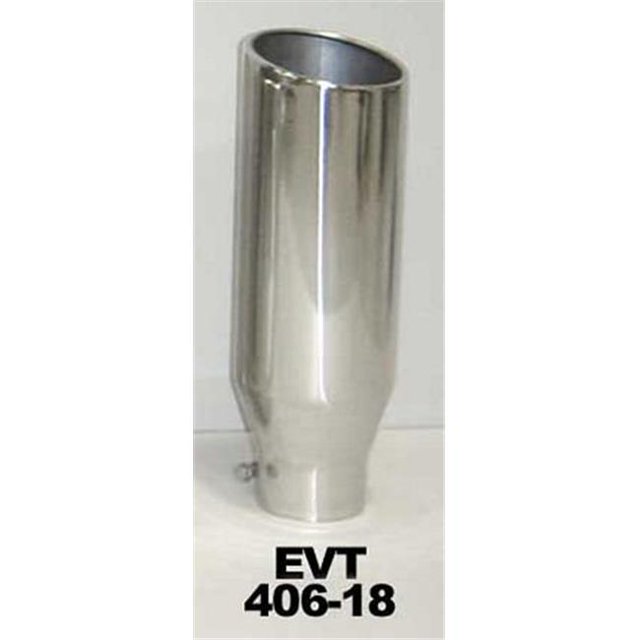 Pypes Embout d'Échappement Performance PYPEVT406-18 Poli - 4 x 6 x 18 Po.