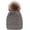 Grey, variant on Wool Knitted Hat Winter Beanie Hats for Women Warm Soft Slouchy Skully Cap