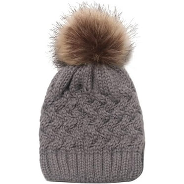 LinYooLi Wool Knitted Hat Winter Beanie Hats for Women Warm Soft Slouchy Skully Cap