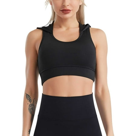 

Miayilima Tanks For Women Longline Sports Bra High Impact Yoga Tops Built In Bra Crop Top Sports Bra Wireless Racerback Bra Size XXL
