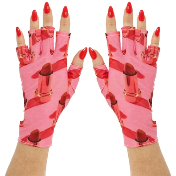 ManiGlovz - Guantes de uñas con protección UV UPF 50+ originales | Manicura en gel y guantes sin dedos anti UV para mujer | Protección solar para conducir | Rouge a Levres