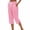 Hot Pink, variant on Striped Cropped Pants for Women, Drawstring Elastic Waist Side Split Button Hem Loose Straight Casual Summer Pants with Pockets for Daily Wear