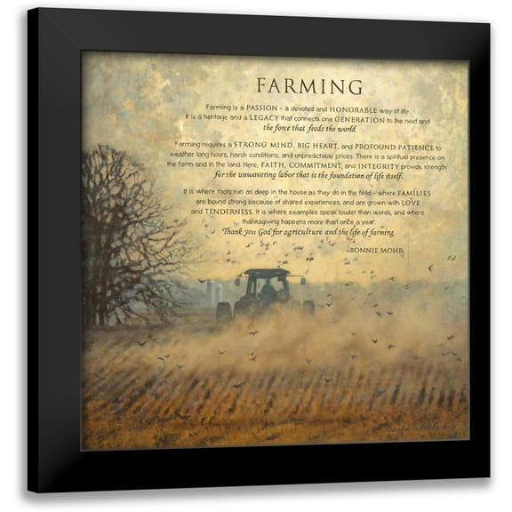 Mohr, Bonnie 12x12 Black Modern Framed Museum Art Print Titled - Farming