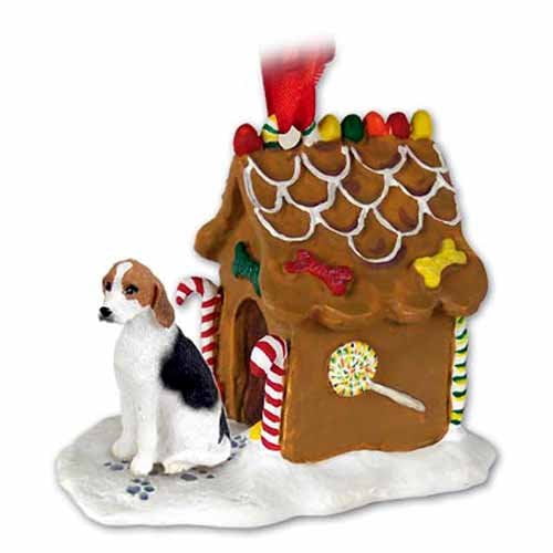 Foxhound Gingerbread House Christmas Ornament - DELIGHTFUL!