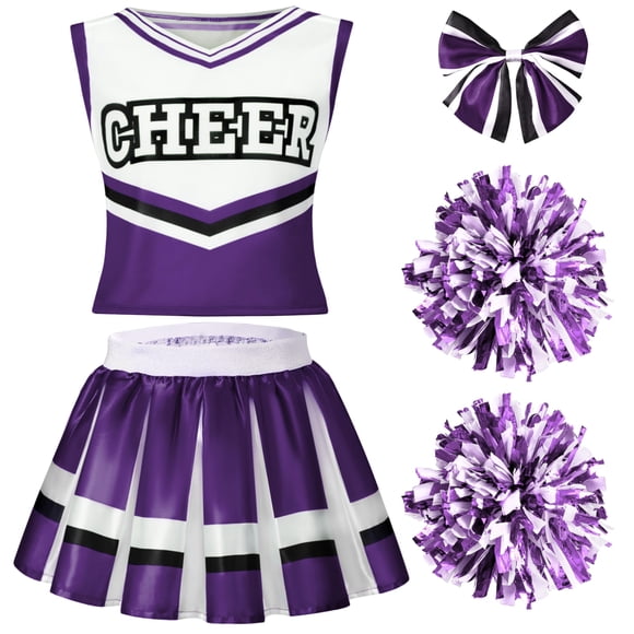 Disfraz de animadora Spooktacular Creations, color morado, talla L