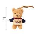 thumbnail image 3 of Cute Bear Keychain Plush, Miniature Soft Toy Pendant for Bag Decor, Couple Gift Accessory with Durable Attachment Clip, 3 of 4