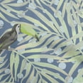 thumbnail image 1 of oneOone Silk Tabby Medium Blue Fabric Tropical Birds With Palm Leaves Dress Material Fabric Print Fabric By The Yard 42 Inch Wide, 1 of 4