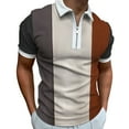 thumbnail image 1 of KaLI_store Summer Tops Men's Short Sleeve Cotton Pique Polo Shirt in Classic Fit Grey,S, 1 of 4