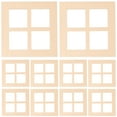 thumbnail image 1 of MasteelfCA 10Pcs Miniature Wooden Window Frame Doll House Mini 4-Pane Window Props, 1 of 8