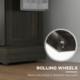 thumbnail image 5 of HOMCOM Kitchen Island on Wheels Kitchen Storage Cabinet Utility Cart Brown, 5 of 9