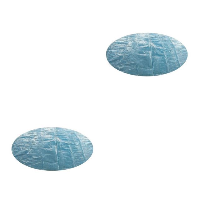 Langgg Couverture de Piscine Gonflable Ronde Réutilisable Anti-Insectes Anti-Poussière Couverture Solaire pour Piscine au Sol No.01 2Ensemble