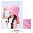 thumbnail image 5 of VONTER Sun Hat Boys Girls with Neck Veil Sun Protection Kids Sunhats Wide Brim Gardening Safari Caps -Pink, 5 of 8