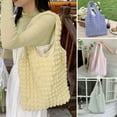 thumbnail image 2 of PENGXIANG Shopping Bag Cloud Bubble High Capacity Soft Cloth Portable Handle Space-Saving Storage Solid Color Women Shoulder Tote Bag Daily Accessory, 2 of 11