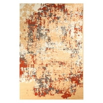 Furnish My Place Indoor Distressed Vintage Faded Rug with Jute Backing - 3 ft. 6 in. x 5 ft. 6 in., Beige, Abstract, Area Rug for Living Room, Bedroom, Hallway