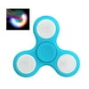 Fidget Spinner - Hand Toy Stress Anxiety Reducer - EDC Desk Boredom Time ADHD - Light Blue LED