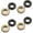 Brushed Brass, variant on Metal Push Snap Together Grommet Flat Surface Snap Rings Eyelet O-Rings Purse Loop Easy Installation Pack of 4 (11mm (7/16"), Gunmetal Black)
