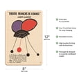 thumbnail image 2 of Joseph Lazzini’s French Dance Theatre (Theatre Francais De La Danse) - Vintage Dance Poster by Alexander Calder c.1969 - 8 x 12 inch Vintage Wood Art Sign, 2 of 4