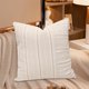 thumbnail image 3 of Fundas de almohada de retazos grises y beige, 45 x 45 cm, paquete de 2 fundas de almohada decorativas de lino a rayas, 3 of 5