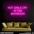 thumbnail image 3 of Craftnamesign Hot Girls Cry In The Bathroom Neon Light For Bathroom Wall Decor, 3 of 5