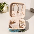 thumbnail image 6 of Map Section Travel Portable Square Jewelry Stand, Earring Organizer, Ring Storage, Necklace Holder, Bracelet Stand - Suitable for Girls and Women, Travel Organizer Jewelry Boxes, 6 of 6