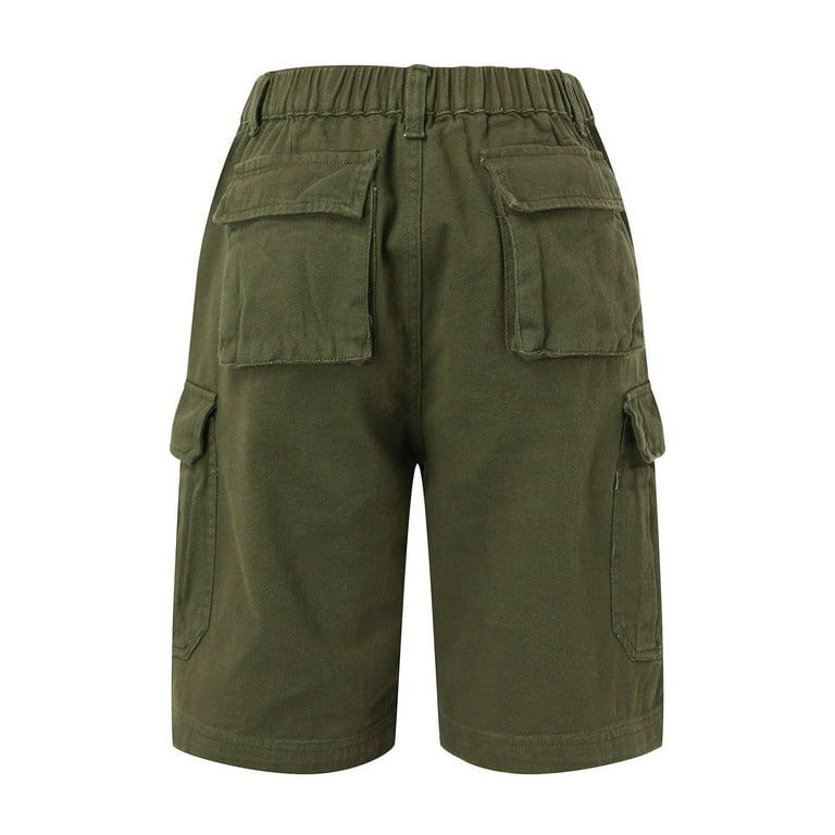 zhizaihu baggy cargo shorts for women summer casual fashion solid color  loose cargo shorts daily vacation outdoor pants green xl 