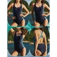 thumbnail image 5 of Charmo One Piece Athletic Racerback Swimsuit Women Slimming Bathing Suits Color Block Training Swimwear for Women, 5 of 8