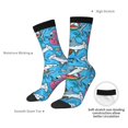 thumbnail image 4 of Vsdgher Sharks Summer Crew Socks for Men & Women, Breathable Casual Athletic Ankle Socks, 4 of 6