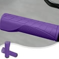 thumbnail image 2 of 22.2mm Bike Handlebar Grips (1 Pair) - Ergonomic Rubber Non-Slip Comfort Grip Covers for Mountain, Folding, Exercise Bicycles in Purple, 2 of 6