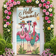 thumbnail image 5 of Beach Theme Flamingo Banner Summer Design Polyester Material Decorative Art for Beach Party Outdoor Event Holiday, 5 of 7